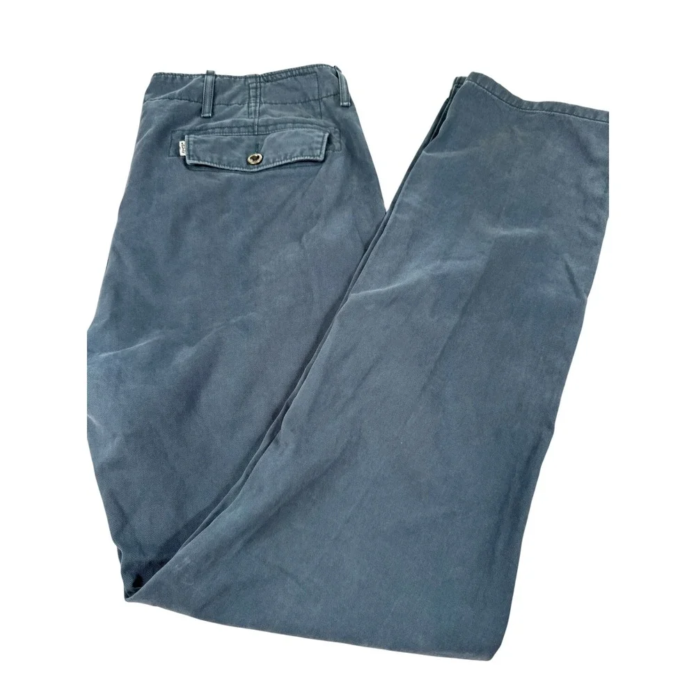 Levis Chino Pants Men 34x32 Blue Straight Leg 100% Cotton White Tab Classic